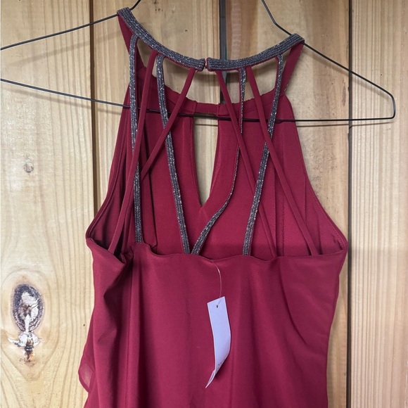 White House Black Market Red Layered Blouse - Picture 6 of 6